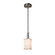 Textile One Light Pendant in Dark Bronze (102|FAB-8445-15-WHTE-DBRZ)