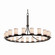 Textile 21 Light Chandelier in Dark Bronze (102|FAB-8716-10-WHTE-DBRZ)