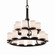 Textile 21 Light Chandelier in Matte Black (102|FAB-8767-10-WHTE-MBLK)