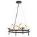 Fusion LED Chandelier in Matte Black w/ Brass Ring (102|FSN-4225-OPAL-MBBR)