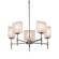 Fusion Five Light Chandelier in Brushed Nickel (102|FSN-8410-30-FRCR-NCKL)