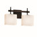 Fusion Two Light Bath Bar in Matte Black (102|FSN-8412-55-OPAL-MBLK)