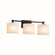 Fusion Three Light Bath Bar in Matte Black (102|FSN-8423-30-OPAL-MBLK)