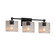Fusion Three Light Bath Bar in Matte Black (102|FSN-8423-30-SEED-MBLK)