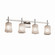 Veneto Luce Four Light Bath Bar in Brushed Nickel (102|GLA-8414-16-WTFR-NCKL)