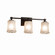 Veneto Luce Three Light Bath Bar in Matte Black (102|GLA-8423-16-WTFR-MBLK)