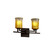 Veneto Luce Two Light Bath Bar in Dark Bronze (102|GLA-8702-16-GLDC-DBRZ)