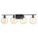 Volta Four Light Bath Bar in Matte Black w/ Chrome Ring (102|NSH-8904-MBBR)