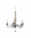 Colony Five Light Chandelier in Dune Silver (33|506351DS)