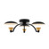 Redding LED Semi Flush Mount in Matte Black w White and Brass Accent (33|513645BWB)