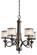 Lacey Five Light Chandelier in Mission Bronze (12|42381MIZ)