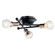 Armstrong Three Light Flush Mount in Black (12|43196BK)