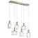 Riviera Six Light Linear Chandelier in Brushed Nickel (12|43950NI)