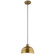 Zailey One Light Pendant in Natural Brass (12|52152NBR)