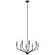 Armand Eight Light Chandelier in Black (12|52349BK)