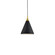 Dorothy One Light Pendant in Black With Gold Detail (347|492710-BK/GD)