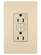 radiant Tamper-Resistant 15A Duplex Self-Test GFCI Receptacles with SafeLock Protection and Night Light in Ivory (246|1597NTLTRI)
