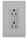radiant Tamper-Resistant 15A Duplex Self-Test GFCI Receptacles with SafeLock Protection in Gray (246|1597TRGRY)