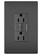 radiant Tamper-Resistant Weather-Resistant 15A Duplex Self-Test GFCI Receptacles with SafeLock Protection in Black (246|1597TRWRBK)
