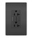 radiant Tamper-Resistant 20A Duplex Self-Test GFCI Receptacle with SafeLock Protection in Black (246|2097TRBK)
