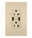 radiant Tamper-Resistant 20A Duplex Self-Test GFCI Receptacles with SafeLock Protection, Type A/A Outlet in Ivory (246|2097TRUSBAAI)