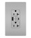 radiant Tamper-Resistant 20A Duplex Self-Test GFCI Receptacles with SafeLock Protection, Type A/C Outlet in Gray (246|2097TRUSBACGRY)