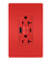 radiant Tamper-Resistant 20A Duplex Self-Test GFCI Receptacles with SafeLock Protection, Type A/C Outlet in Red (246|2097TRUSBACRED)