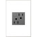 Adorne Energy-Saving On/Off Outlet in Magnesium (246|ARPS152M4)
