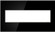 Adorne Gang Wall Plate in Black (246|AWM4GBLS4)