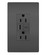 radiant 15A Tamper-Resistant USB Type A/C Outlet in Black (246|R26USBACBK)