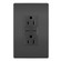 radiant 15A Tamper-Resistant Ultra-Fast USB Type C/C Outlet in Black (246|R26USBCC6BK)