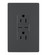 radiant 15A Tamper-Resistant Ultra-Fast USB Type C/C Outlet in Graphite (246|R26USBCC6G)