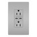 radiant 15A Tamper Resistant Ultra Fast PLUS Power Delivery USB Type C/C Outlet in Gray (246|R26USBPDGRY)
