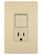 radiant Single Pole/3-Way Switch with 15A Tamper-Resistant Outlet in Ivory (246|RCD38TRI)