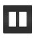 radiant Two-Gang Screwless Wall Plate in Black (246|RWP262BK)