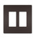 radiant Two-Gang Screwless Wall Plate, in Dark Bronze (246|RWP262DBCC6)