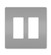 radiant Two-Gang Screwless Wall Plate in Gray (246|RWP262GRY)