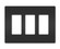 radiant Three-Gang Screwless Wall Plate in Black (246|RWP263BK)