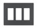 radiant Three-Gang Screwless Wall Plate in Graphite (246|RWP263GCC6)
