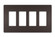 radiant Four-Gang Screwless Wall Plate in Dark Bronze (246|RWP264DB)