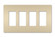 radiant Four-Gang Screwless Wall Plate in Ivory (246|RWP264I)