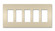 radiant Five-Gang Screwless Wall Plate in Light Almond (246|RWP265LA)
