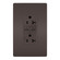 radiant 20A Tamper Resistant Ultra Fast PLUS Power Delivery USB Type C/C Outlet in Brown (246|TR20USBPD)