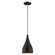 Amador One Light Mini Pendant in Shiny Black w/ Polished Chromes (107|41171-68)