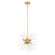 Utopia Six Light Pendant in Satin Brass (107|41254-12)