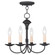 Heritage Four Light Mini Chandelier/Ceiling Mount in Black (107|4524-04)