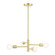 Bannister Four Light Chandelier in Satin Brass (107|45864-12)