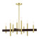 Denmark Eight Light Chandelier in Satin Brass w/ Bronzes (107|49348-12)