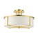 Wesley Three Light Semi Flush Mount in Satin Brass (107|51074-12)