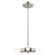 Copenhagen Three Light Mini Chandelier in Brushed Nickel w/ Bronzes (107|51133-91)